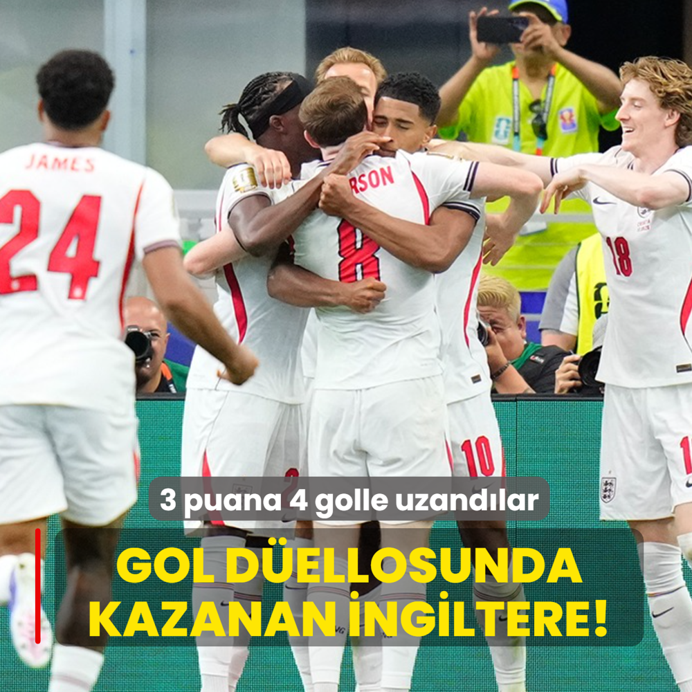 Gol d�ellosunda kazanan �ngiltere! 3 puana 4 golle uzand�lar