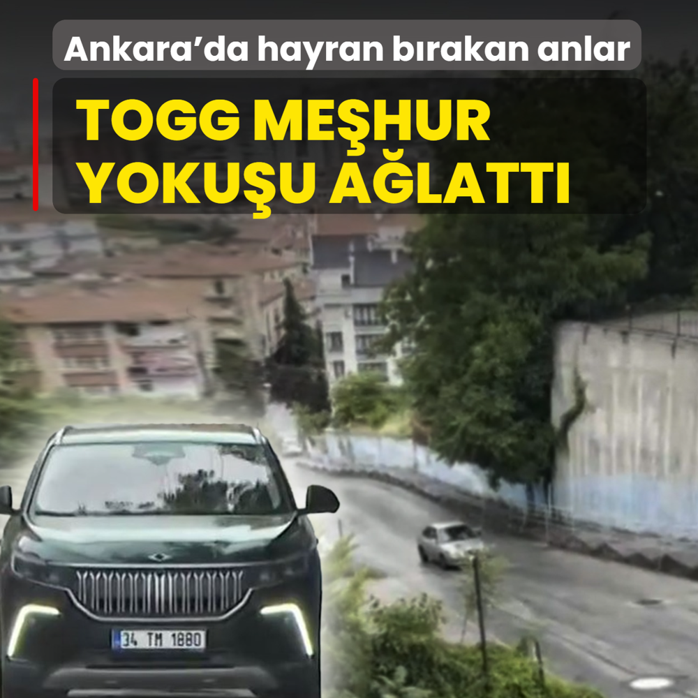 Ankara'da hayran b�rakan anlar! TOGG me�hur yoku�u a�latt�