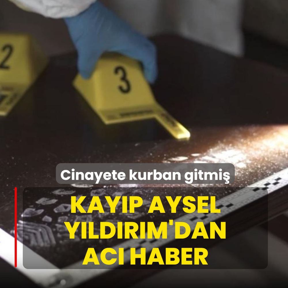 Kay�p Aysel Y�ld�r�m'dan ac� haber... Cinayete kurban gitmi�
