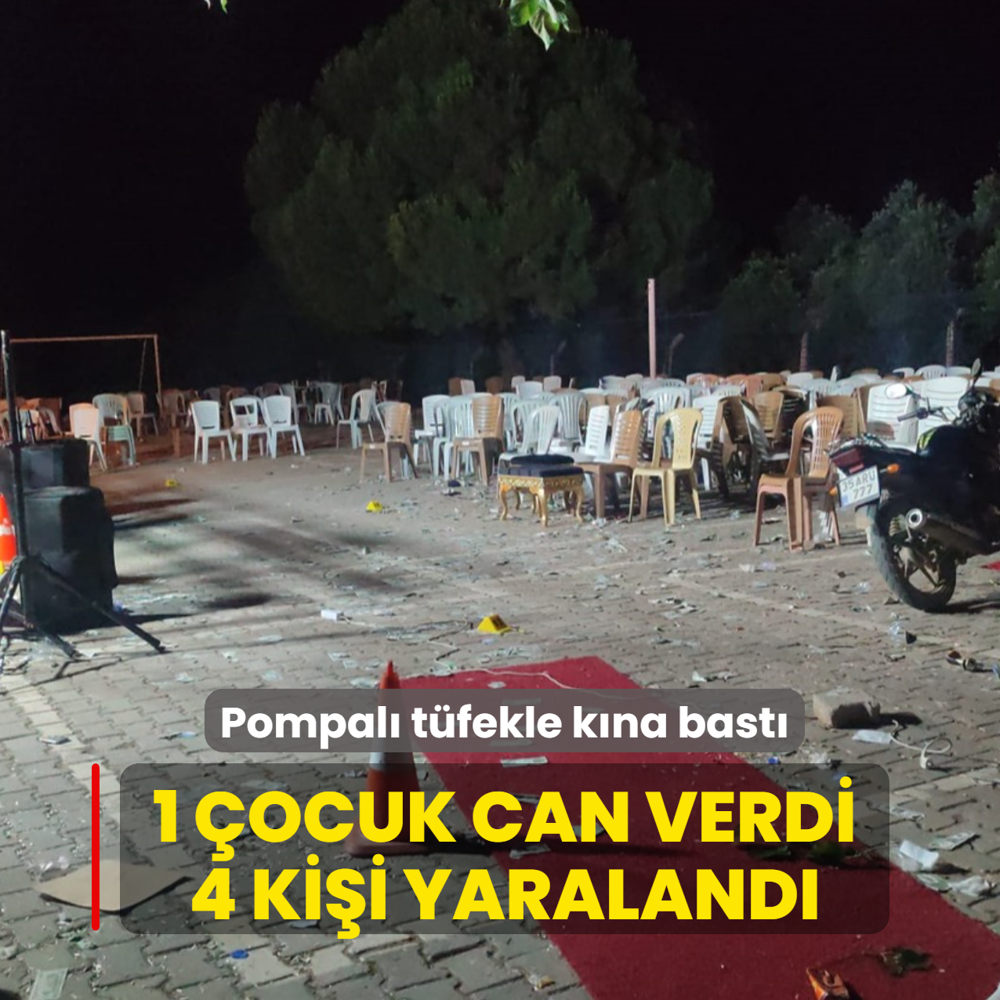 Pompal� t�fekle k�na bast�! 1 �ocuk can verdi, 4 ki�i yaraland�