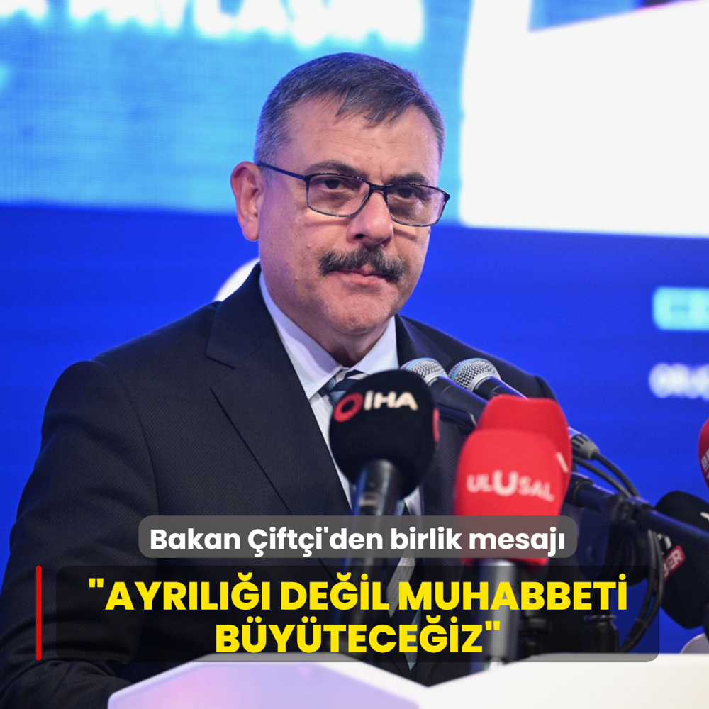 Bakan �ift�i'den birlik mesaj�: Ayr�l��� de�il muhabbeti b�y�tece�iz