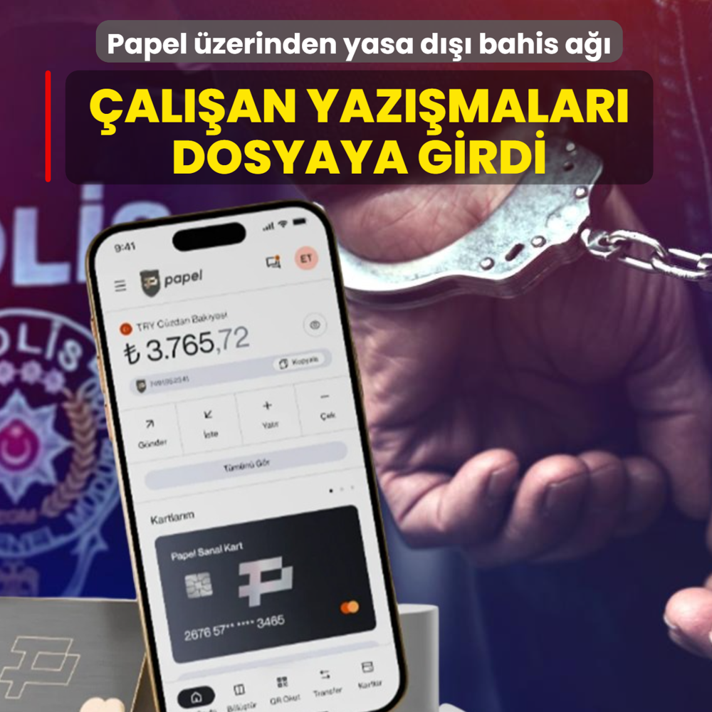 Papel �zerinden yasa d��� bahis a��: �al��an yaz��malar� dosyaya girdi