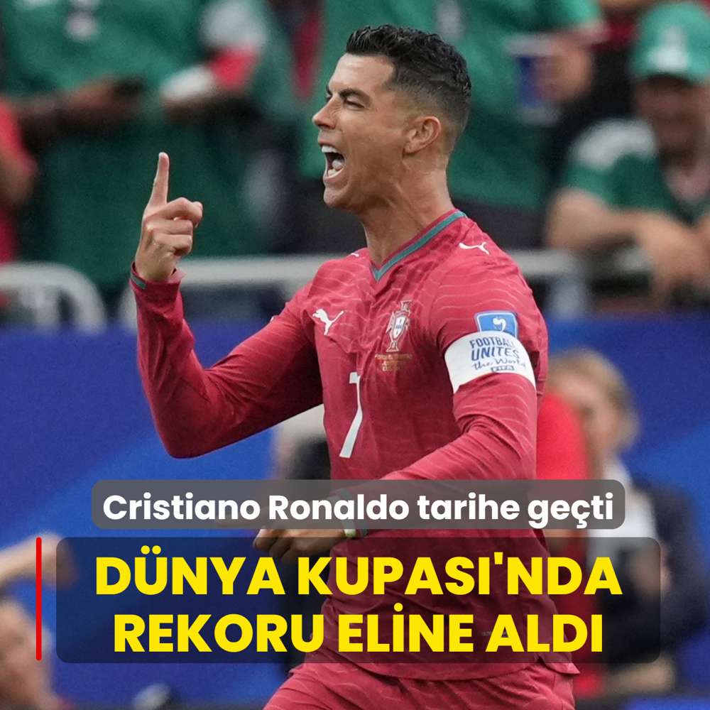 Cristiano Ronaldo tarihe ge�ti! D�nya Kupas�'nda rekoru eline ald�