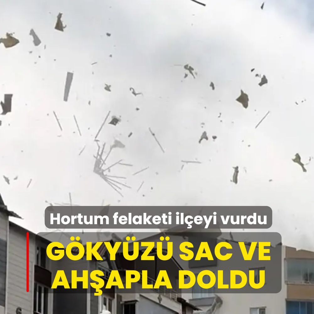 Ahlat'ta hortum felaketi! G�ky�z� bir anda sac ve ah�apla doldu