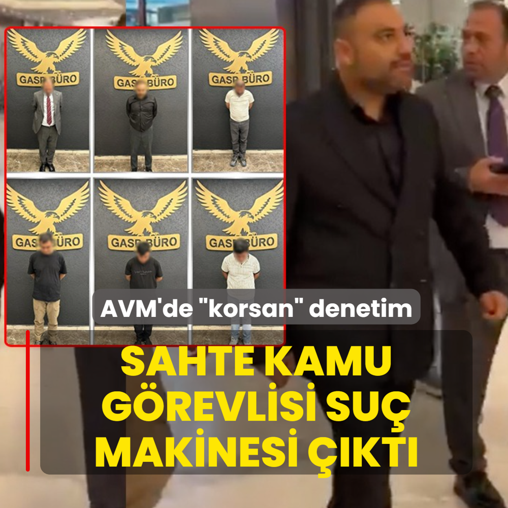 AVM'de �korsan� denetim! Sahte kamu g�revlisi su� makinesi ��kt�