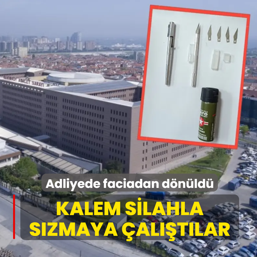 Adliye kap�s�nda faciadan d�n�ld�! Kalem silahla s�zmaya �al��t�lar