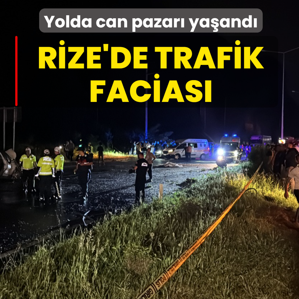 Rize'de trafik facias�! Yolda can pazar� ya�and�