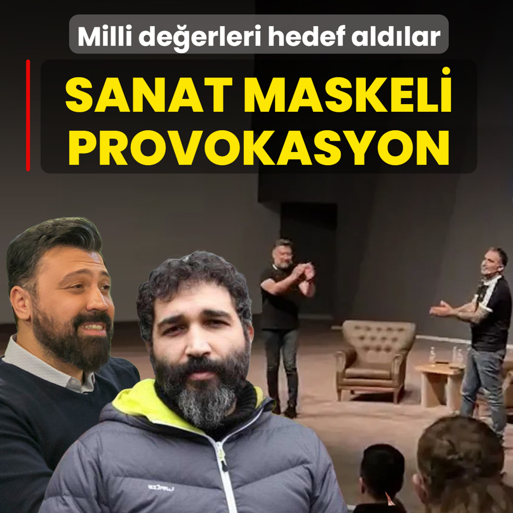 Sanat maskeli provokasyon! Bar�� Atay ve B�lent Emrah Parlak milli de�erleri hedef ald�