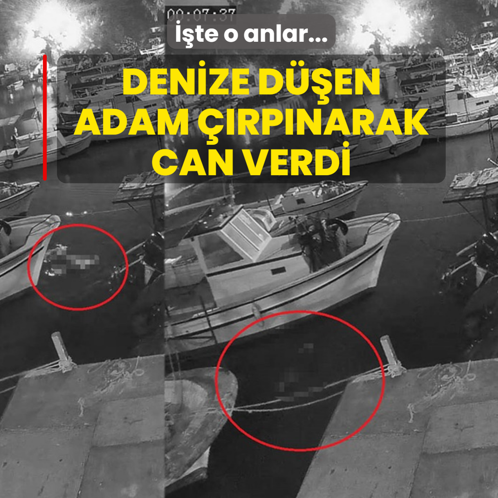 Denize d��en adam ��rp�narak can verdi! ��te o anlar...