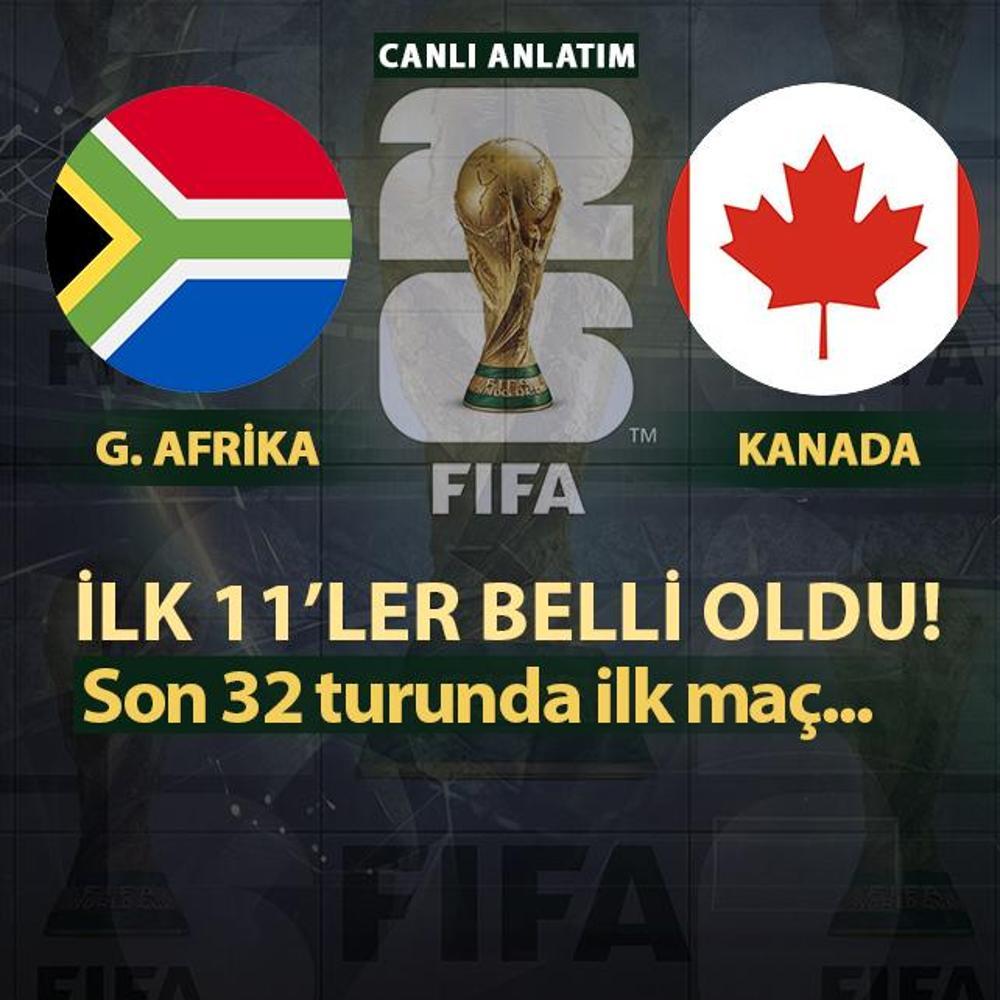 CANLI: G�ney Afrika - Kanada