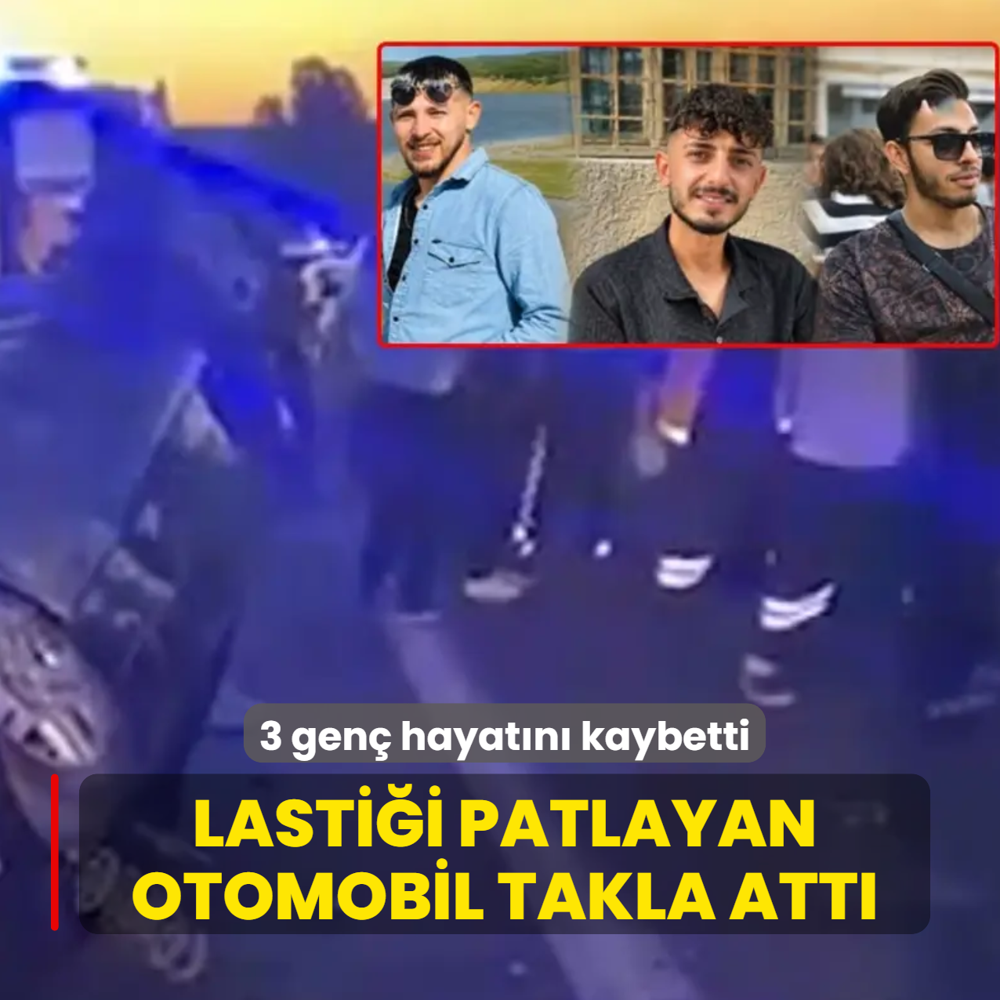 Lasti�i patlayan otomobil takla att�: 3 gen� hayat�n� kaybetti