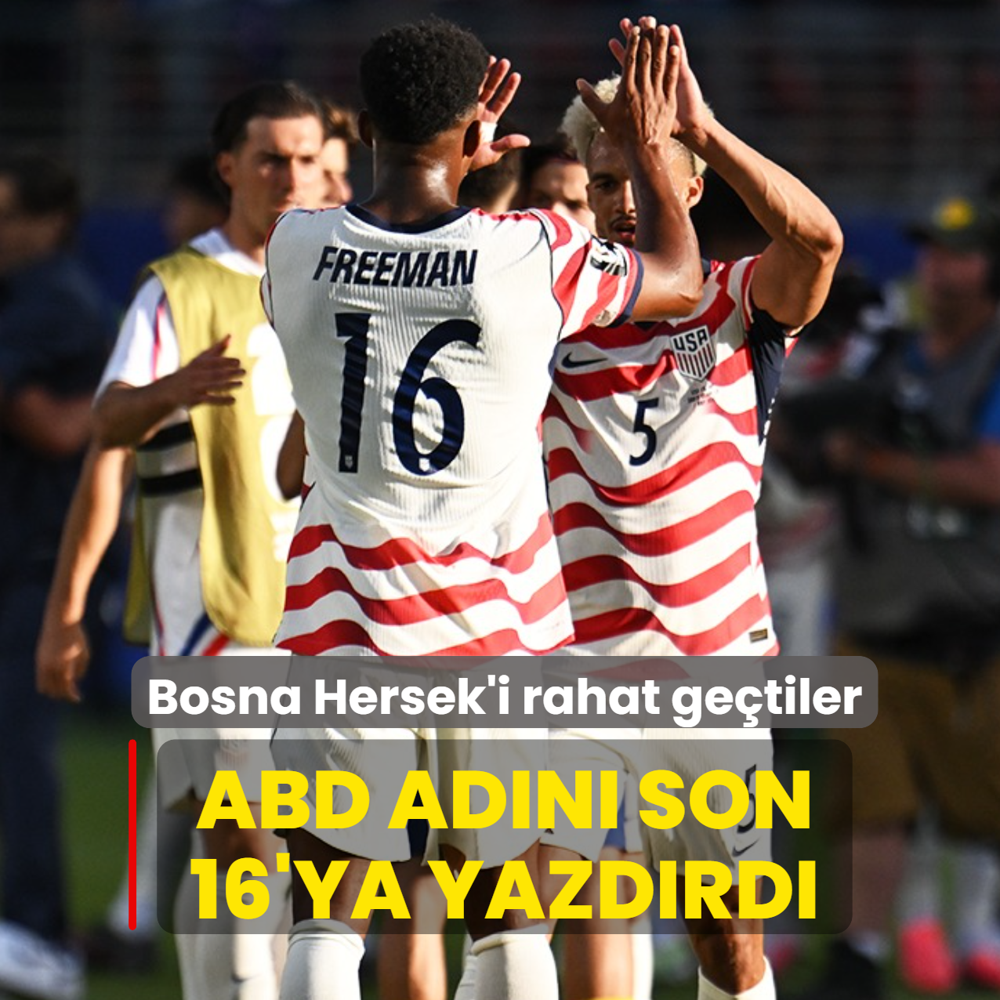 10 ki�i kalan ABD yine ge�it vermedi! Bosna Hersek'i eleyerek son 16 bileti ald�lar