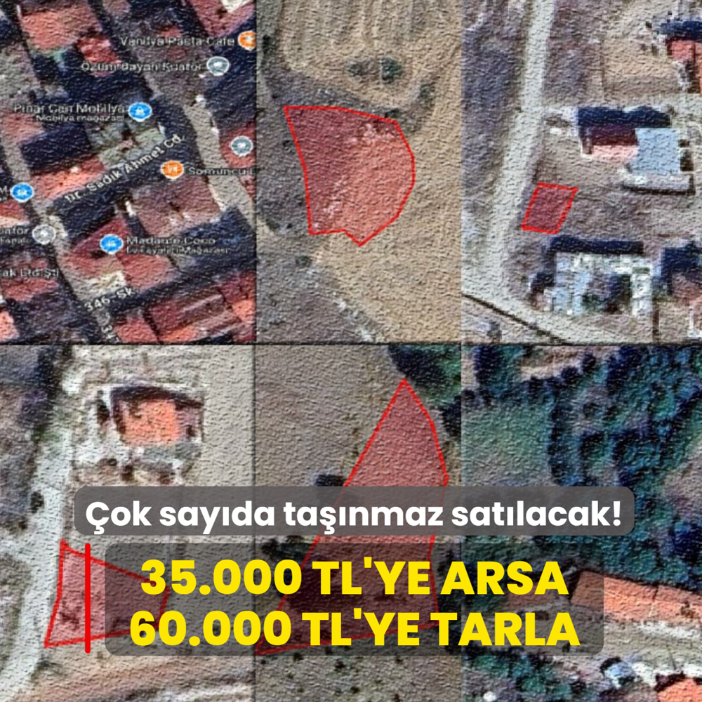 Milli Emlak'tan 35.000 TL'ye arsa, 60.000 TL'ye tarla! �ok say�da ta��nmaz sat�lacak