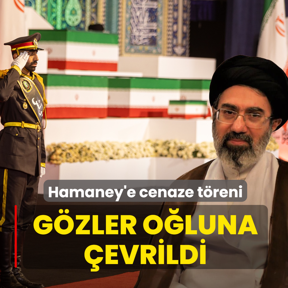 Hamaney'e cenaze t�reni! G�zler o�luna �evrildi