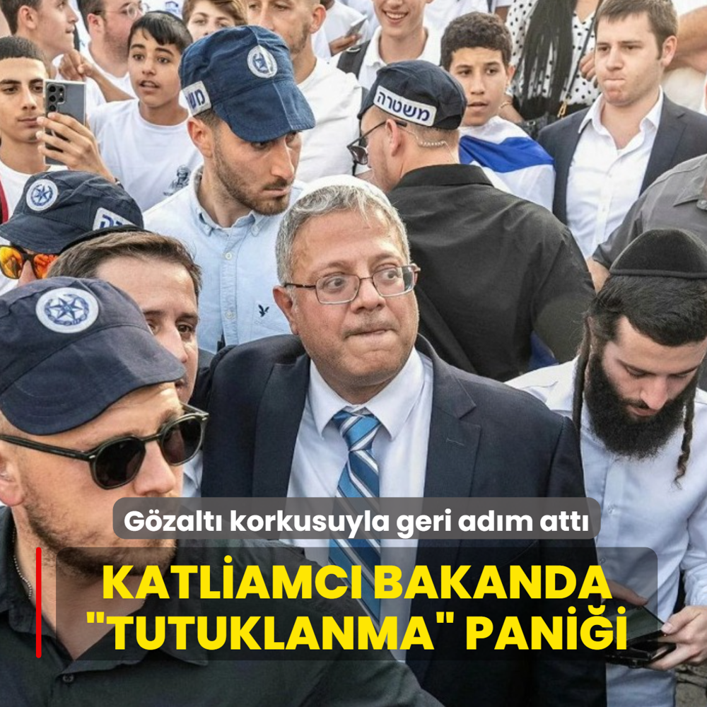 G�zalt� korkusuyla geri ad�m att�! �srailli katliamc� bakanda �tutuklanma� pani�i