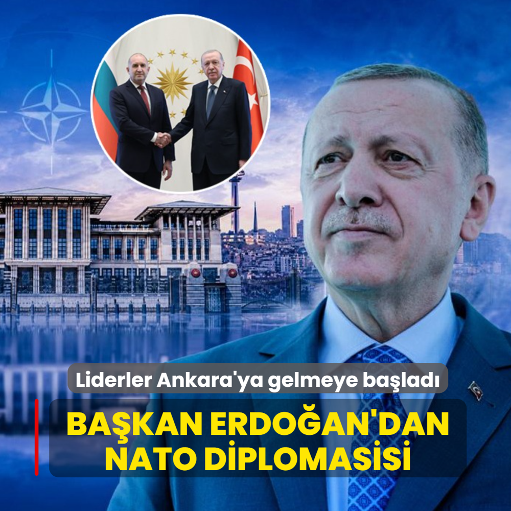 Liderler Ankara'ya gelmeye ba�lad�... Ba�kan Erdo�an'dan NATO diplomasisi