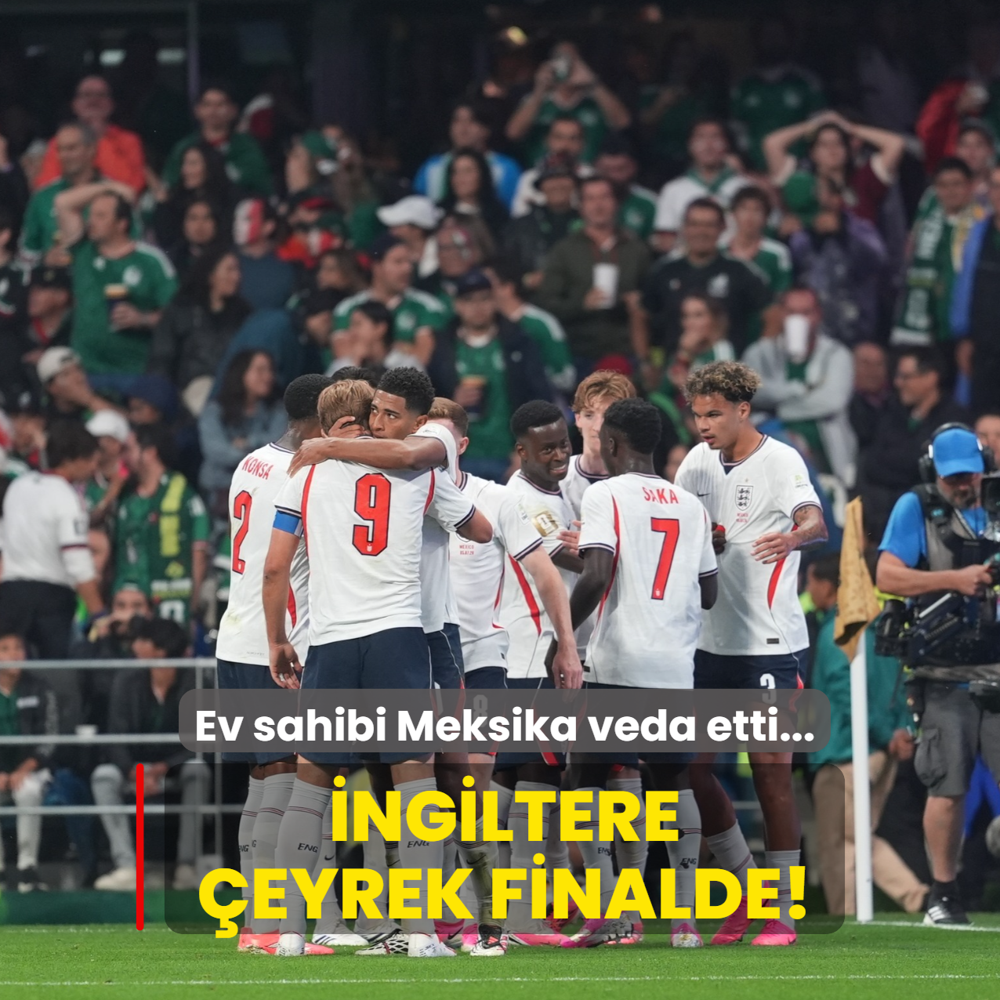 �ngiltere �eyrek finalde! Ev sahibi Meksika veda etti...