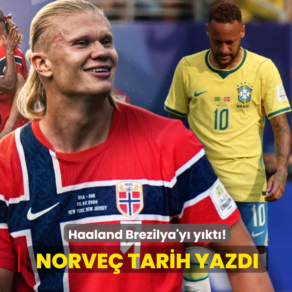 Norve� tarih yazd�! Erling Haaland Brezilya'y� y�kt�
