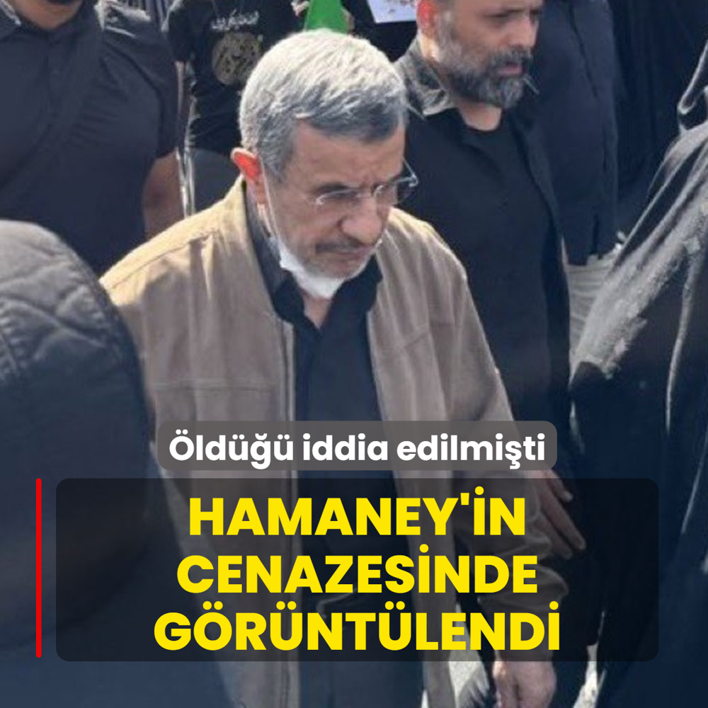 �ld��� iddia edilmi�ti: Ahmedinejad Hamaney'in cenazesinde g�r�nt�lendi