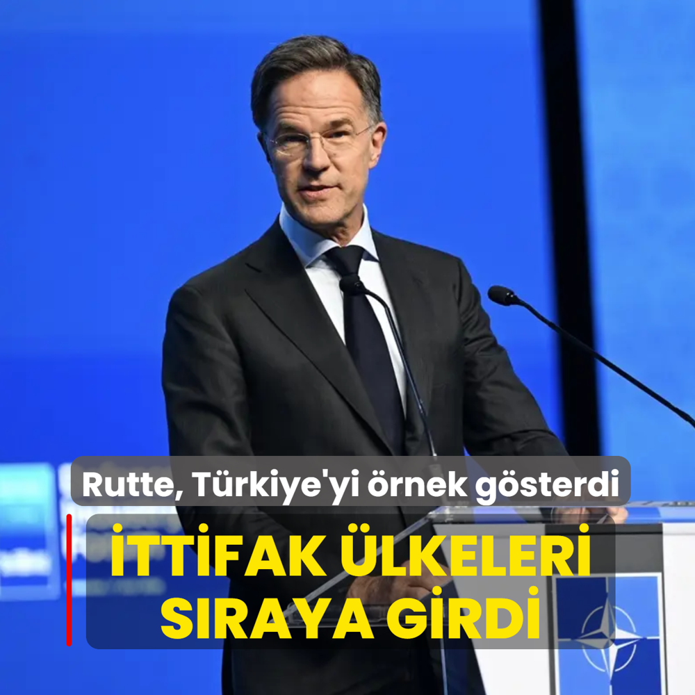 NATO Genel Sekreteri Mark Rutte, T�rkiye'yi �rnek g�sterdi... �ttifak �lkeleri s�raya girdi