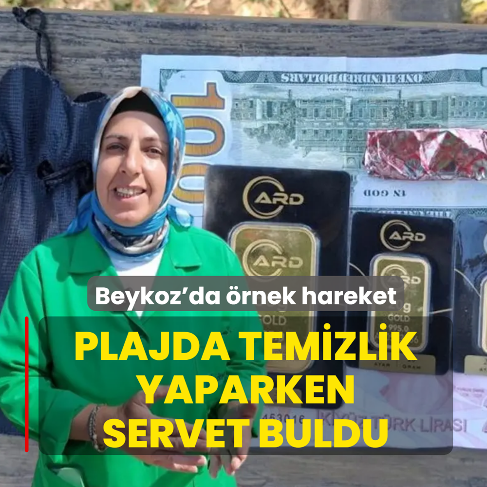 Plajda servet buldu! Belediye personelinden insanl�k dersi