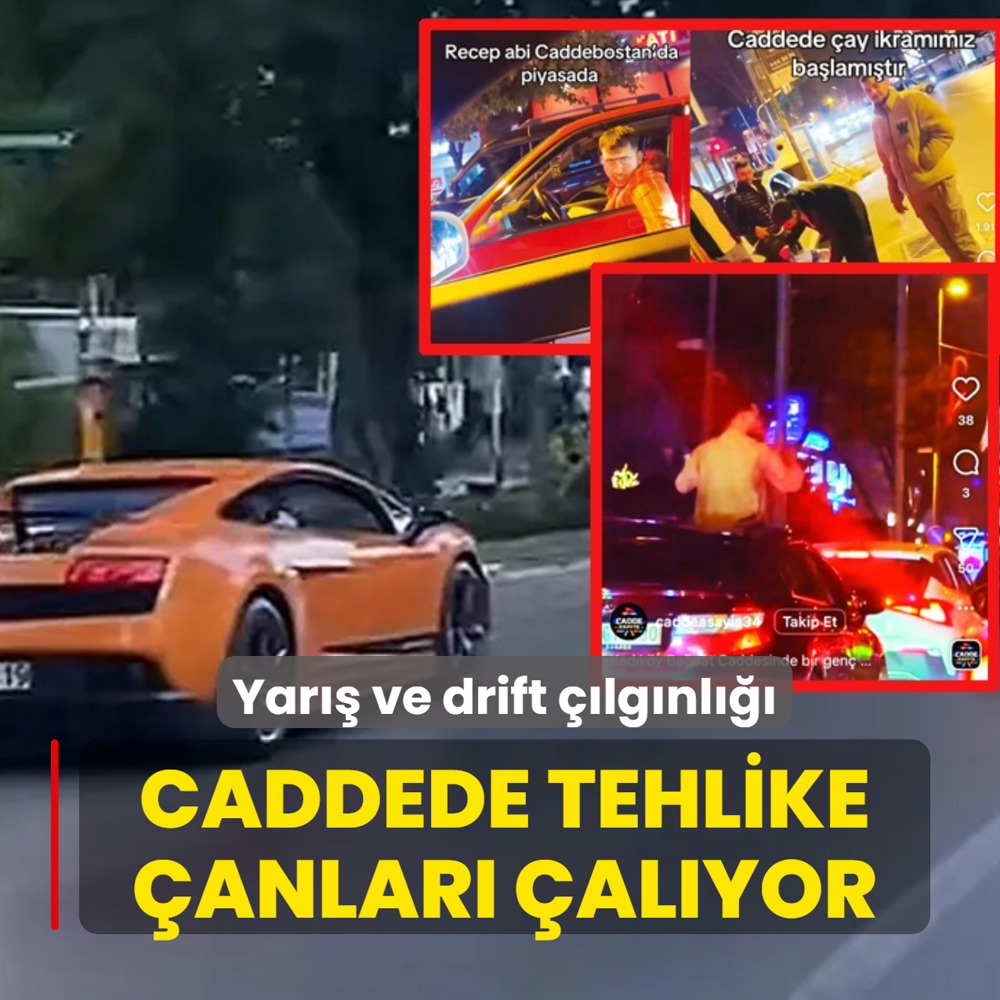 Caddede tehlike �anlar� �al�yor!