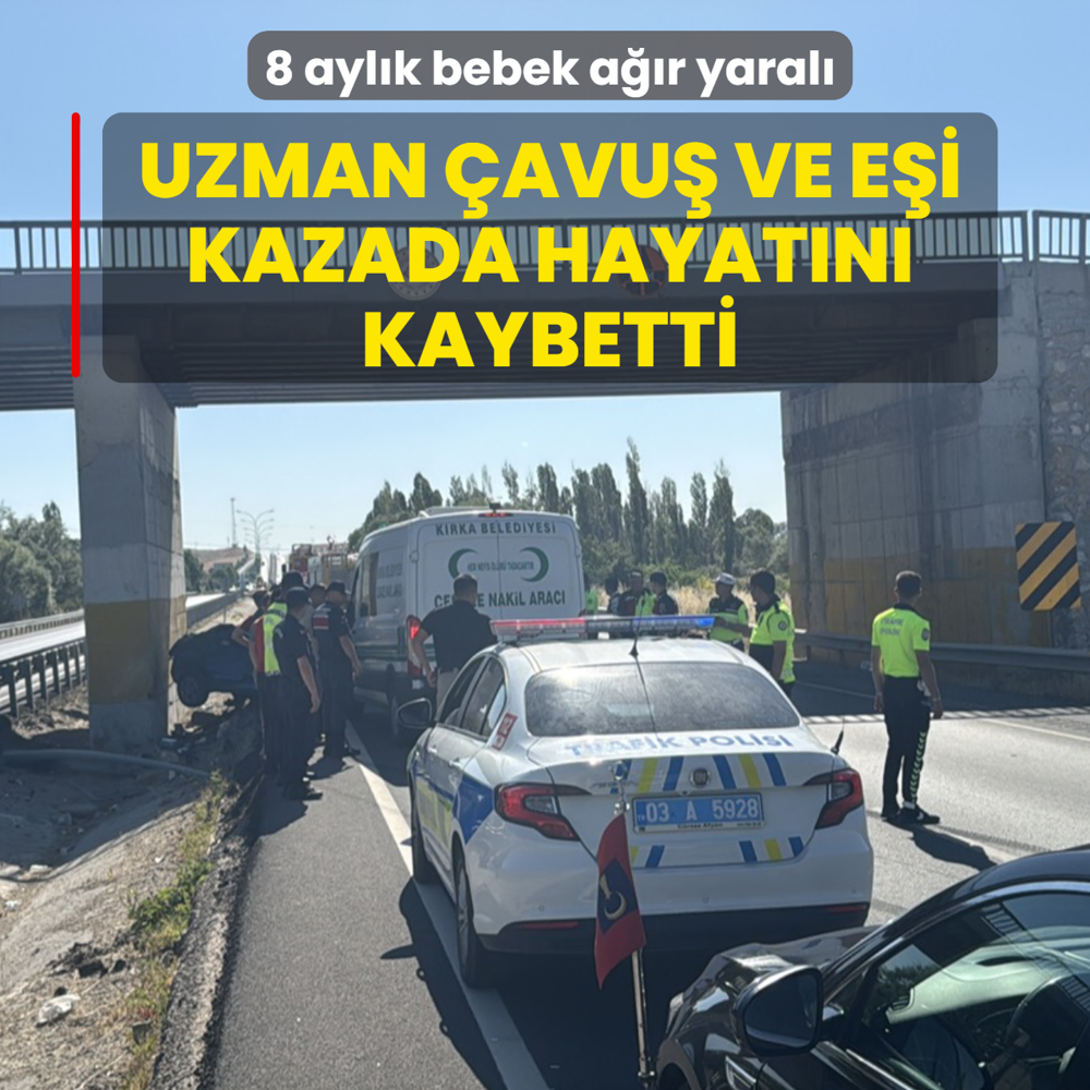Uzman �avu� ile e�i feci kazada can verdi! 8 ayl�k bebek a��r yaral�