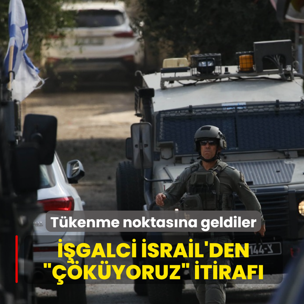 ��galci �srail'den ���k�yoruz� itiraf�! T�kenme noktas�na geldiler