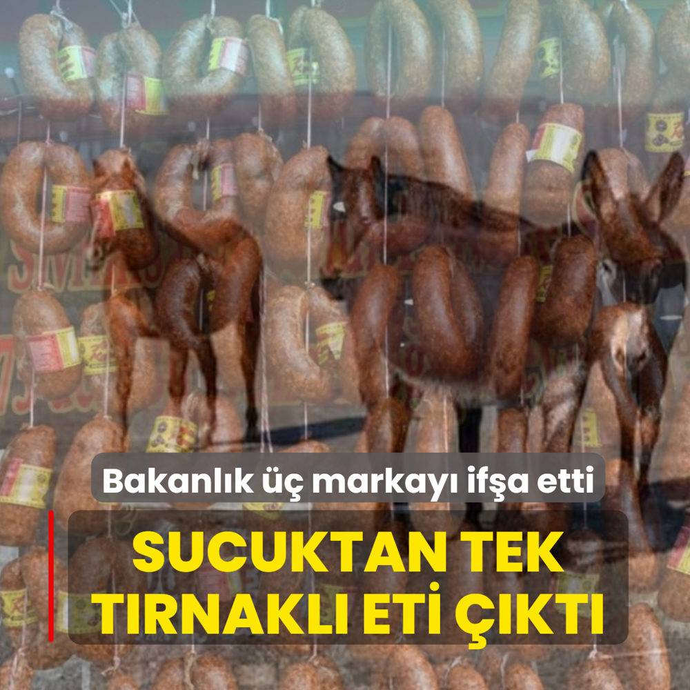 Sucuktan tek t�rnakl� eti ��kt�! Bakanl�k �� markay� if�a etti