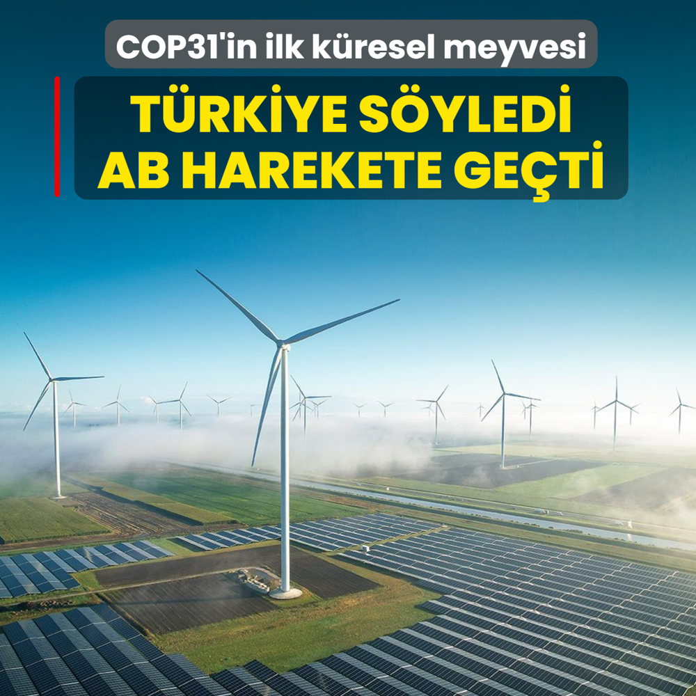 COP31 ba�kanl���n�n ilk k�resel meyvesi! T�rkiye s�yledi, AB harekete ge�ti