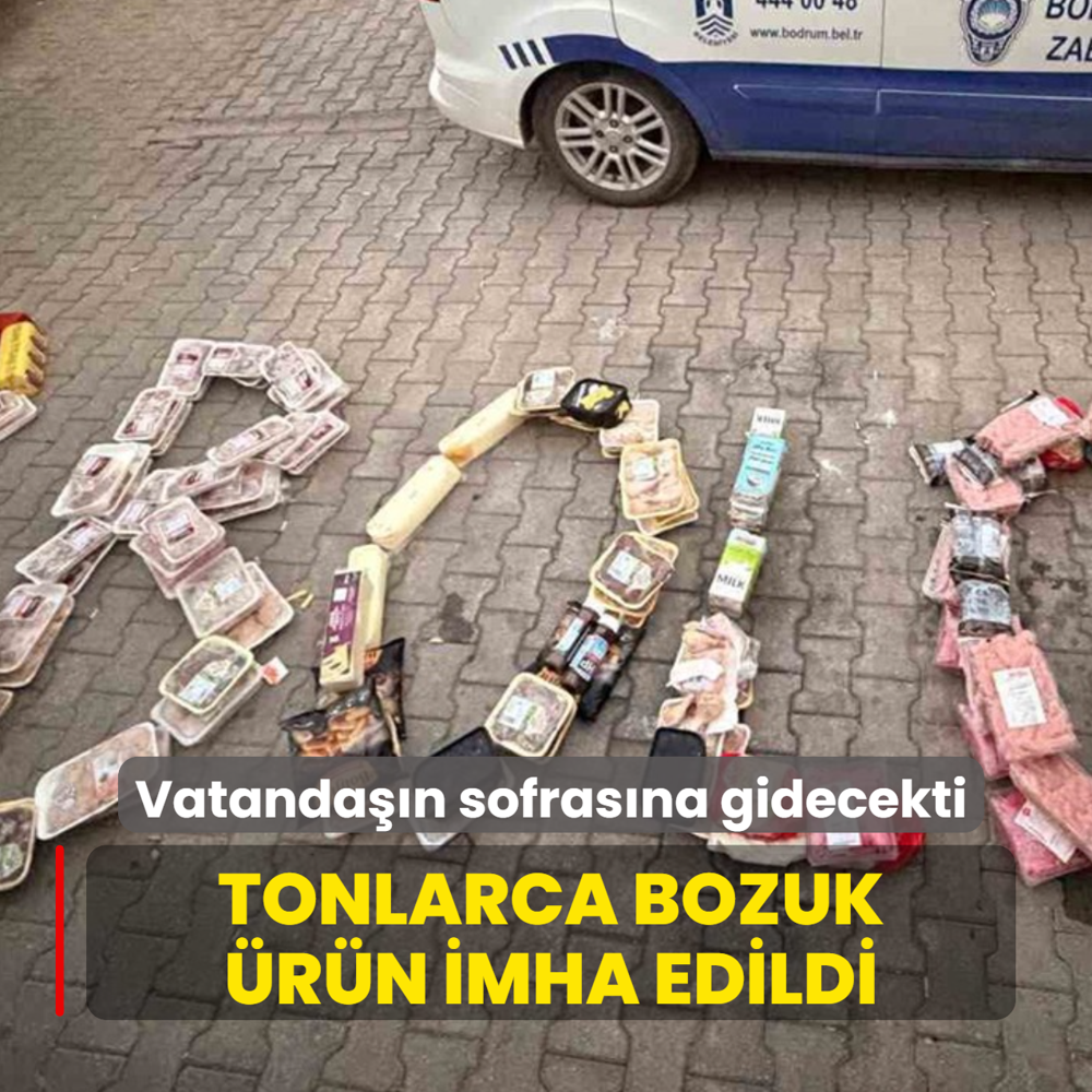 Vatanda��n sofras�na gidecekti! Tonlarca bozuk �r�n imha edildi