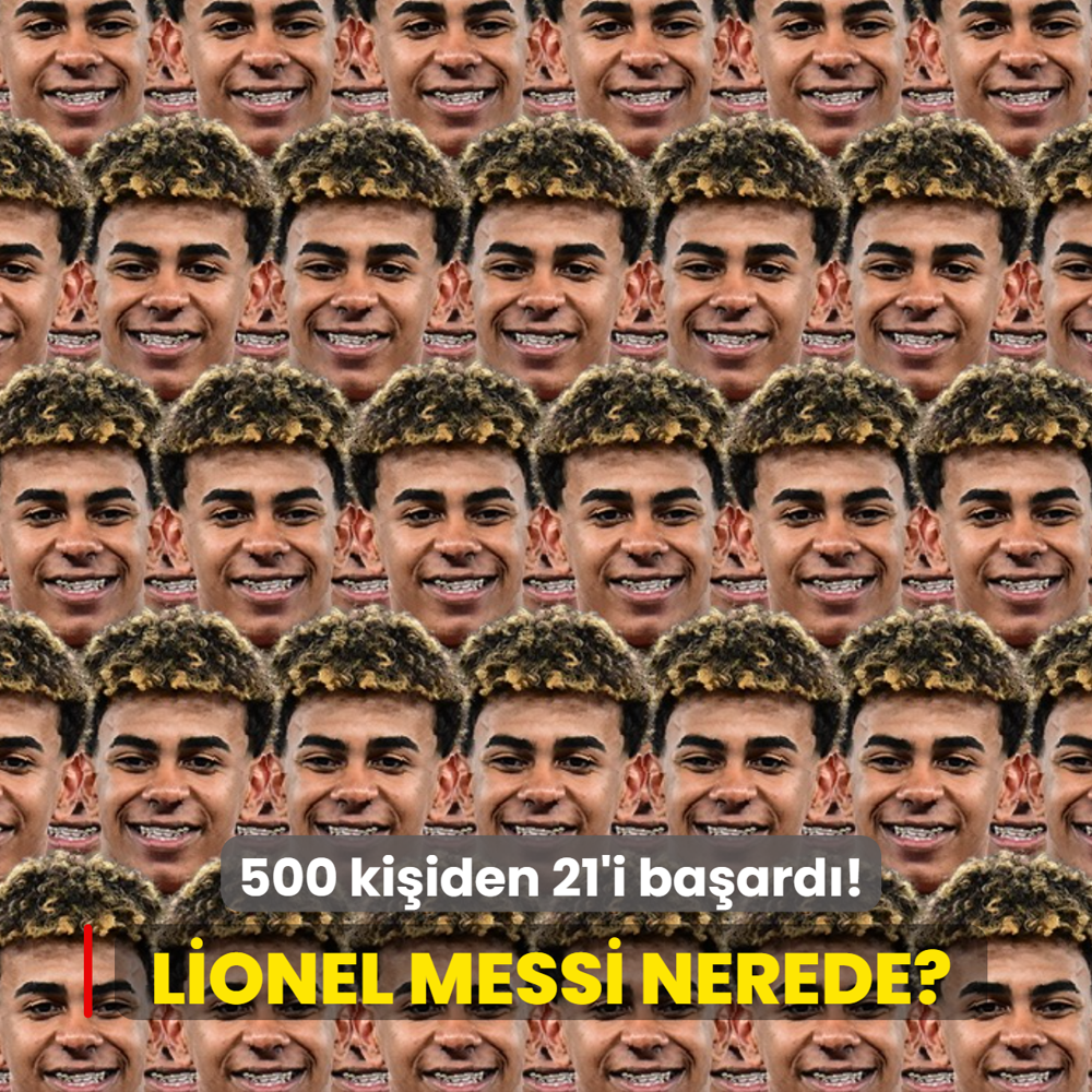 Zeka testi: 500 ki�iden 21'i ba�ard�! Lionel Messi nerede?