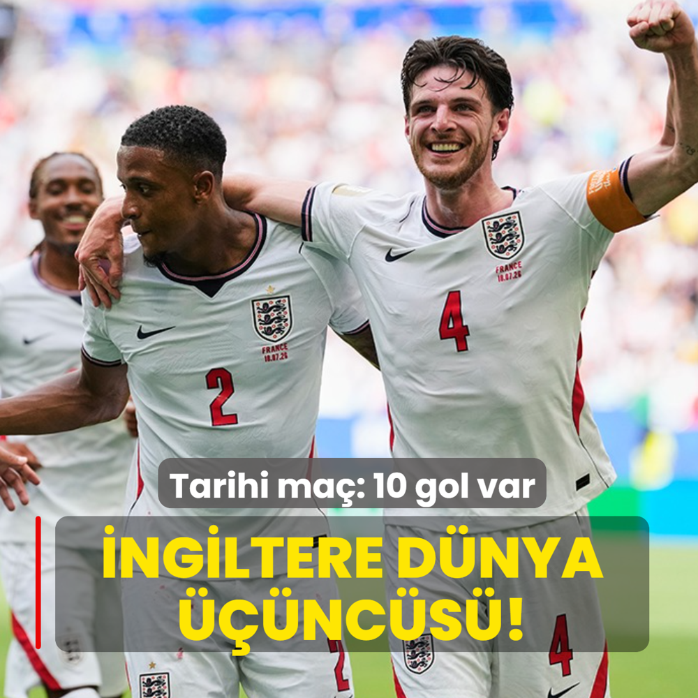 Tarihi ma�: 10 gol var! �ngiltere d�nya ���nc�s�