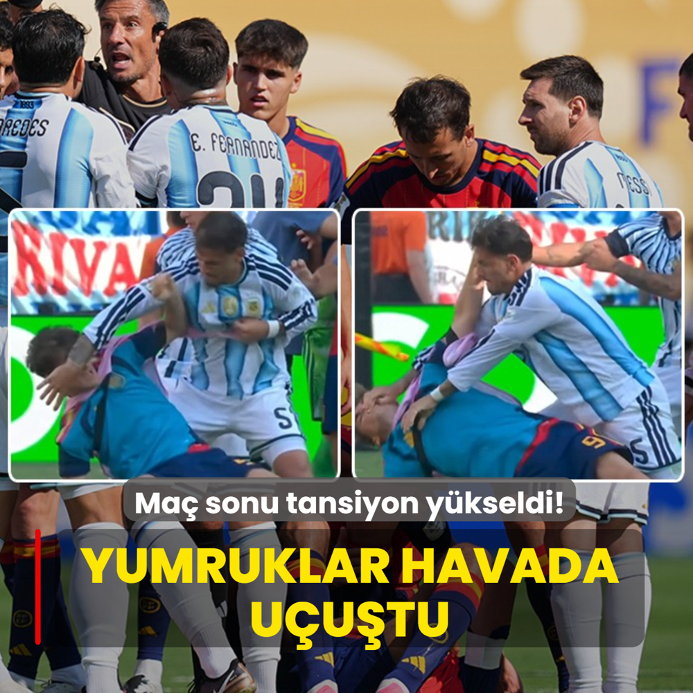 Ma� sonu tansiyon y�kseldi! Yumruklar havada u�u�tu