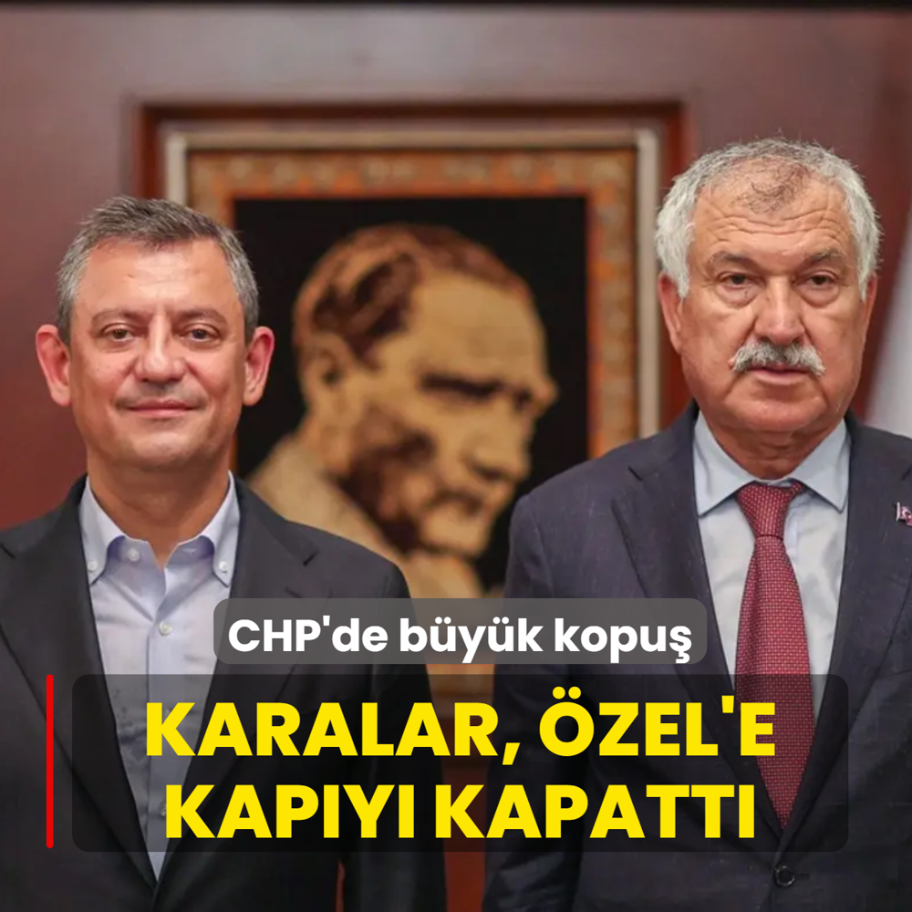 CHP'de b�y�k kopu�! Zeydan Karalar, �zg�r �zel'e kap�y� kapatt�