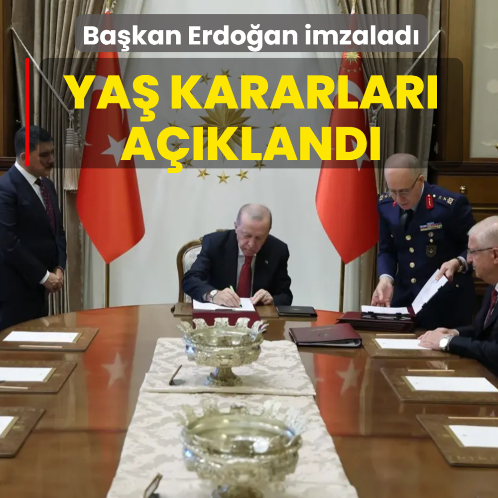 Başkan Erdoğan imzaladı! YAŞ kararları açıklandı