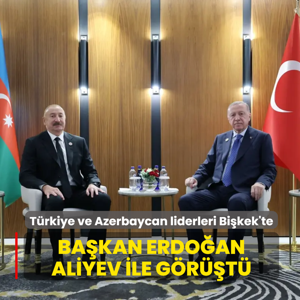 Türkiye ve Azerbaycan liderleri Bişkek'te! Başkan Erdoğan'dan Aliyev ile kritik görüşme