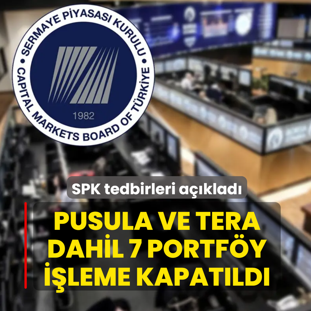SPK tedbirleri a??klad?: Pusula ve Tera dahil 7 portf?y i?leme kapat?ld?
