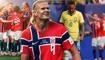Norve� tarih yazd�! Erling Haaland Brezilya'y� y�kt�