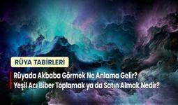 Rüyada Akbaba Görmek Ne Anlama Gelir? Yeşil Acı Biber Toplamak ya da Satın Almak Nedir?