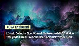 Rüyada Dolmalık Biber Görmek Ne Anlama Gelir? Tarladan Yeşil ya da Kırmızı Dolmalık Biber Toplamak Yemek Nedir?