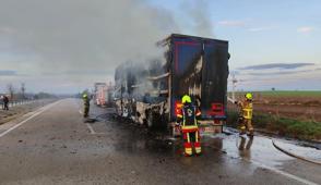 Balkesir'de seyir halindeki tr yand