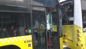 Ata�ehir'de �ETT otob�sleri �arp��t�: 1 yaral�