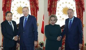 Ba�kan Erdo�an'dan Dolmabah�e Ofisi'nde diplomasi trafi�i
