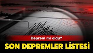 25 Eylül AFAD, Kandilli son depremler listesi! Deprem mi oldu? 
