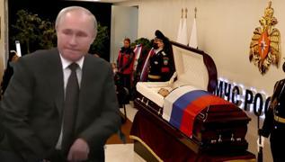 Putin gzya dkt... Tatbikatta len Bakan Ziniev'in cenaze treni yapld