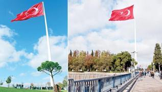 İstanbul'a 115 metrelik bayrak