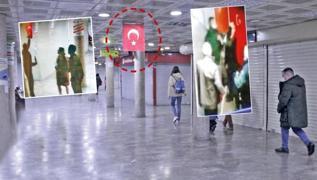 Türk bayrağını koparana meydan dayağı