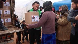 Ahmet Çalık'ın ailesinden İdlip'e gıda yardımı
