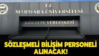 Marmara niversitesi szlemeli biliim personeli alacak!